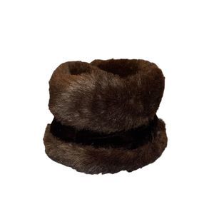 Vintage Brown Faux Fur Hat